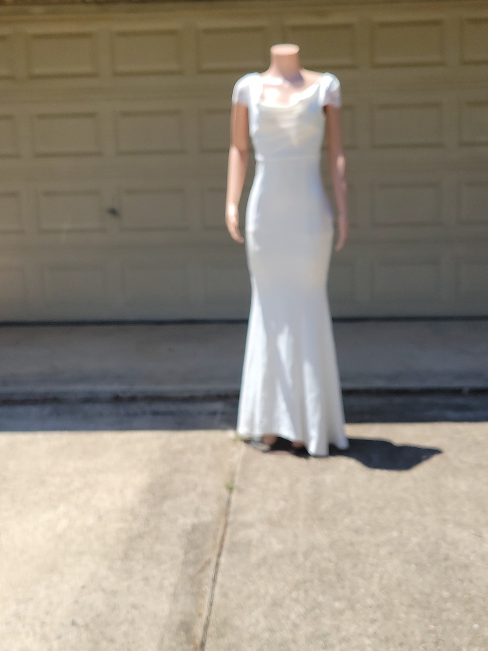Lulu's White Maxi Dress with Lace Trim